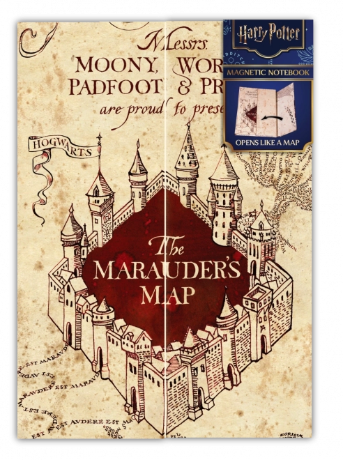 Harry Potter Block mit Motiv der Karte des Rumtreibers