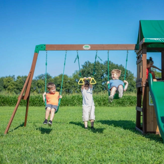 Holzspielplatz Lakewood mit Schaukel und Rutsche von Backyard Discovery