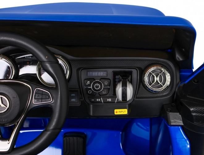 Mercedes Benz Klasse X für Kinder Blaue Farbe + Fernbedienung + 4x4 + MP4 + Gepäckträger + EVA