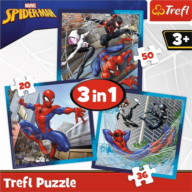 Puzzle 3-in-1 Spider-Man Spinnenfreunde