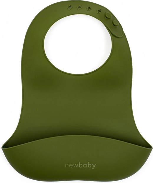 Silikonlätzchen New Baby olivgrün