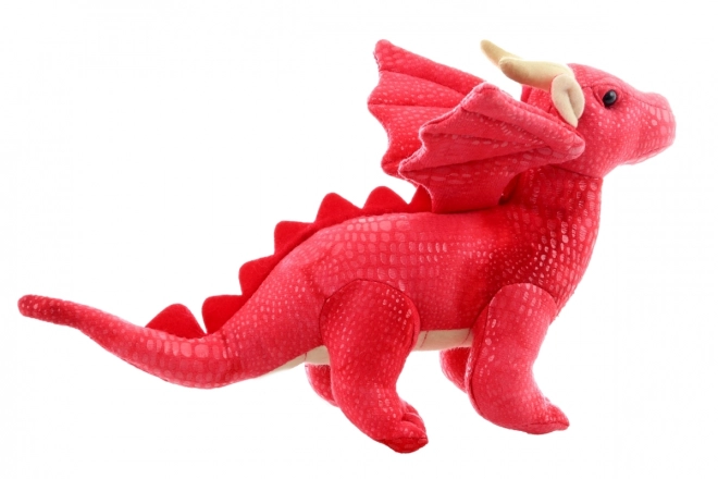 Roter Plüschdrache umweltfreundlich