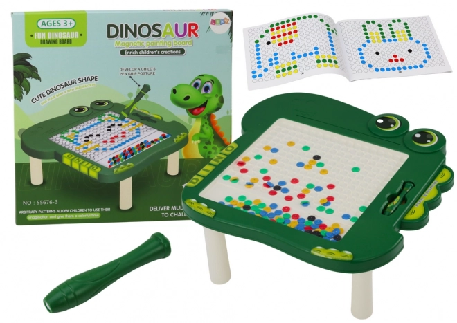 Magnetische Dinozaur-Spieltafel in Grün