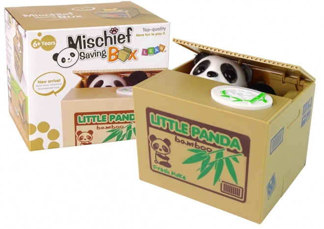 Panda Spardose aus Bambus