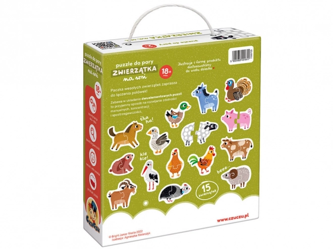 Erste Puzzle: Bauernhof-Tiere