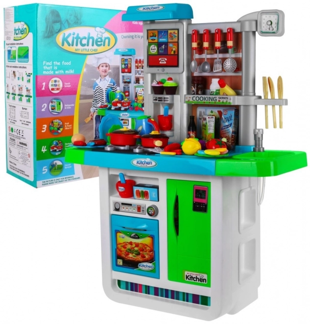 Interaktive Spielküche für Kinder mit Touchpanel und echtem Wasser