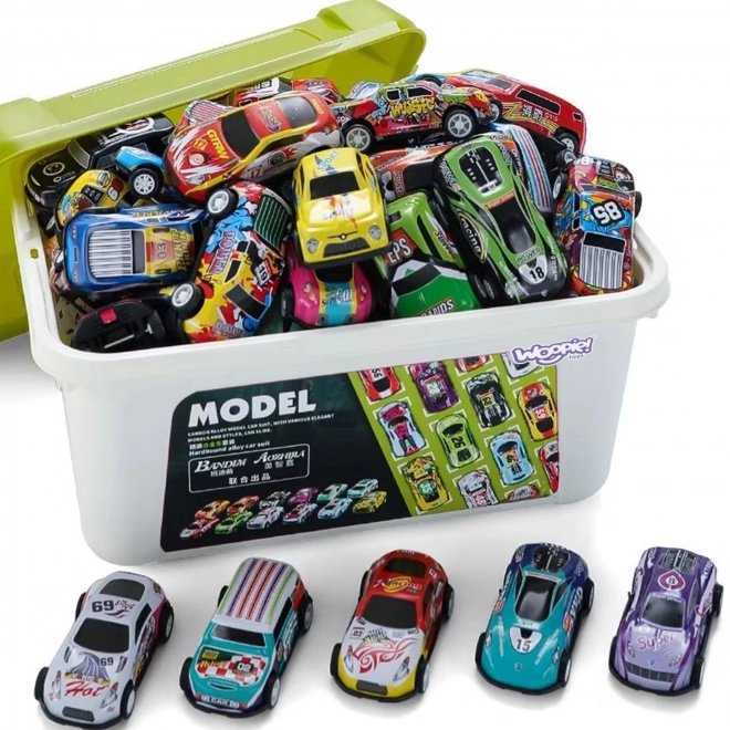 Woopie Rennauto-Set mit Tragetasche und Spielmatte