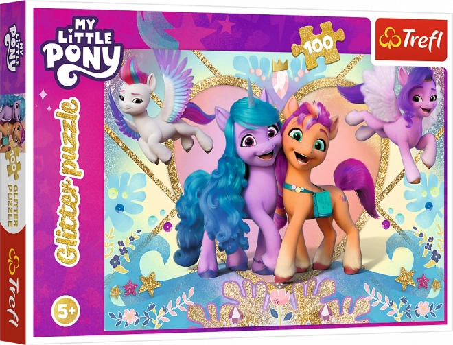 Glitzerndes Puzzle My Little Pony 100 Teile