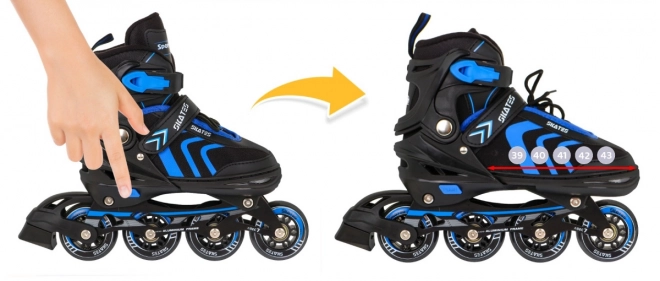 Multifunktionale Kinderskates 4-in-1 Blau Größe 39-43