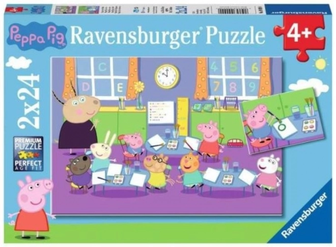 Ravensburger Puzzle 2 in 1 - Peppa Wutz und die ganze Klasse