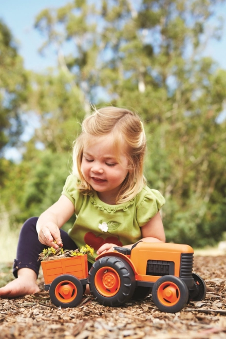 Traktor mit Anhänger aus recyclebarem Plastik von Green Toys