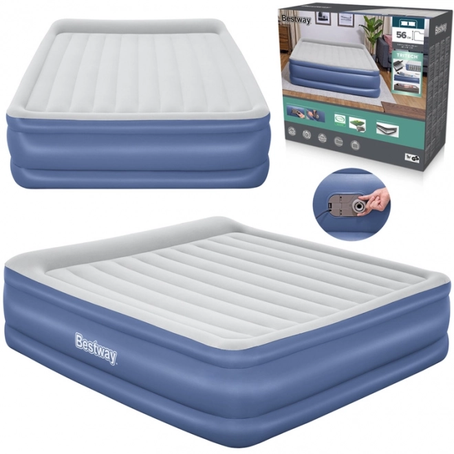 Bestway Matratze für 2 Personen integrierte Tritech Air Pumpe 203x193x56cm King 67692