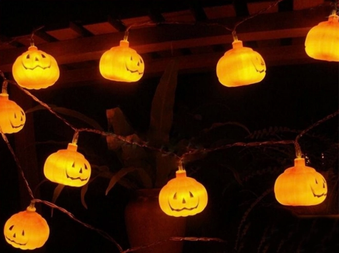 Halloween LED Kürbislichter 200 cm