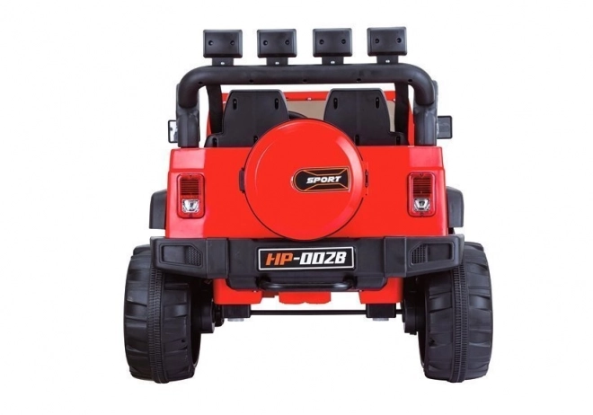 Roter Kinder-Elektroauto Jeep