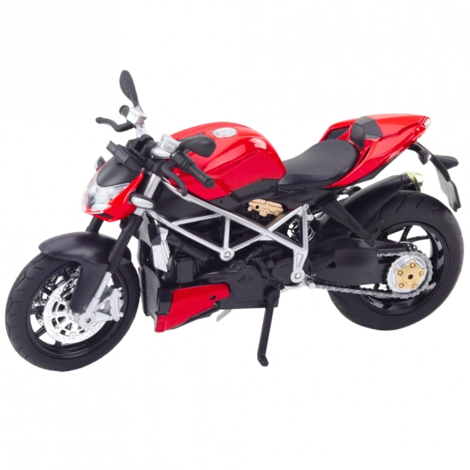 Metallisches Sportmotorrad mit Effekten Rot 1:12