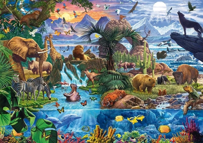 Panorama der Tierwelt Puzzle