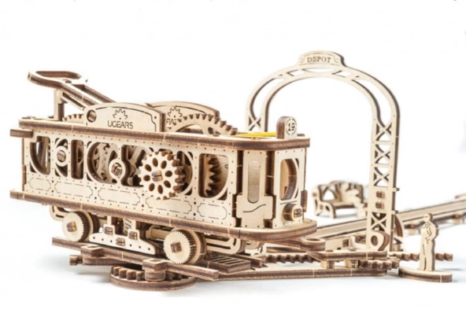 Ugears 3D Holzmechanisches Puzzle Straßenbahnlinie