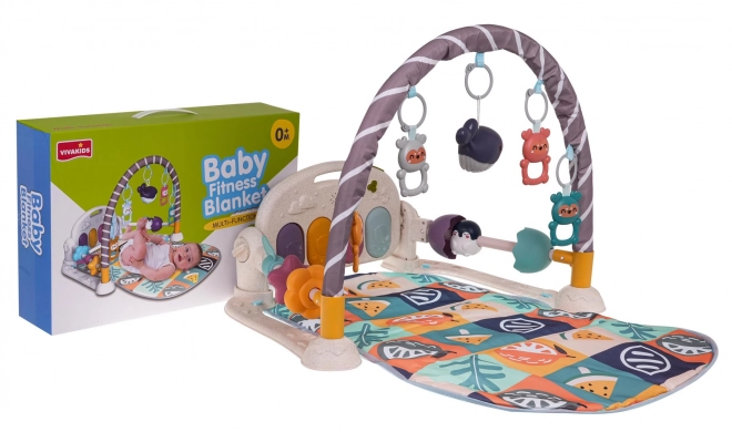 Interaktive Spielmatte mit Klavier und Zubehör für Babys