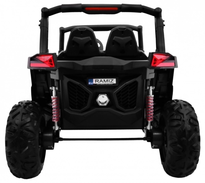 Kinderwagen SuperStar Schwarz + Antrieb 4x4 + Fernbedienung + Kofferraum + MP3 LED + Türschloss