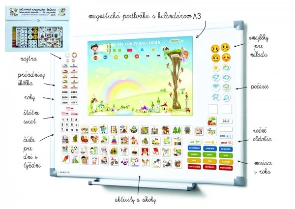 Magnetischer Kalender für Kinder