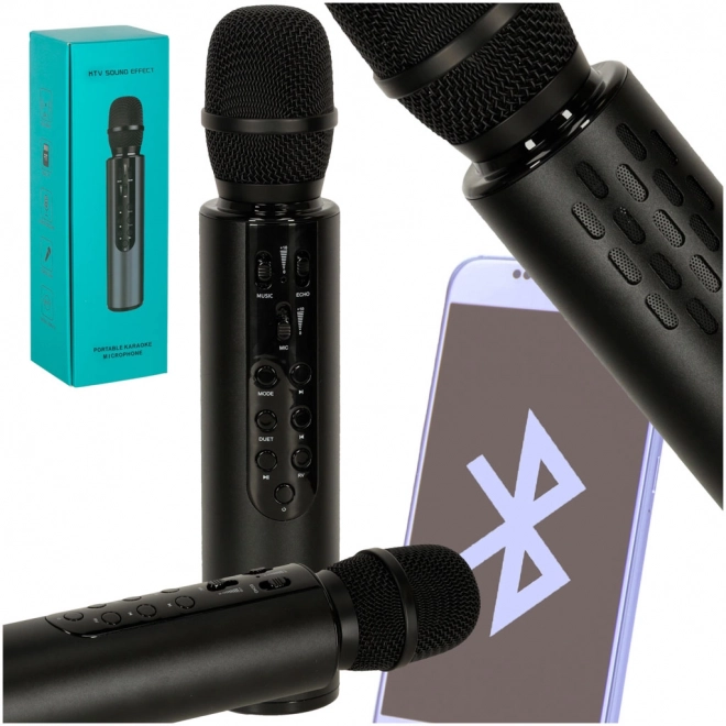 Karaoke drahtloses Bluetooth-Mikrofon schwarz – Schwarz