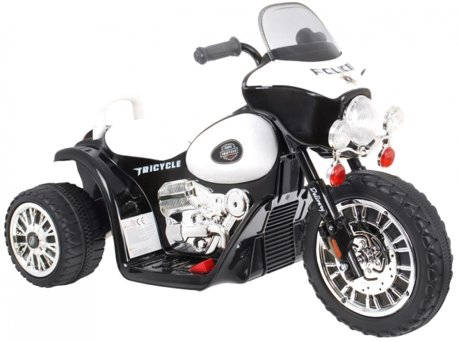 Kinder Elektrischer Chopper Motorrad Schwarz mit LED Lichtern und Geräuschen – Schwarz