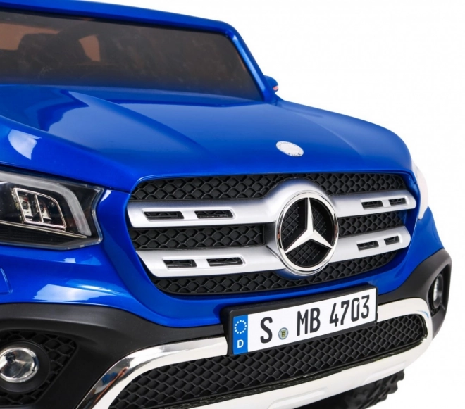 Mercedes Benz Klasse X für Kinder Blaue Farbe + Fernbedienung + 4x4 + MP4 + Gepäckträger + EVA