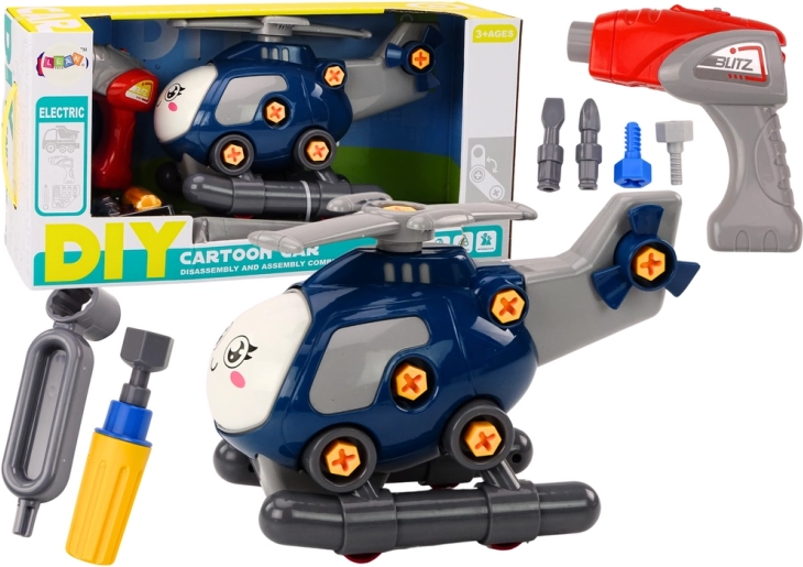 DIY Cartoon-Hubschrauber Twister Blau