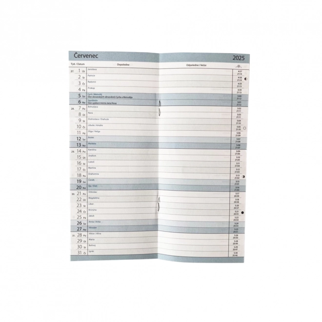 Tageskalender PVC monatlich 2025 Rosa