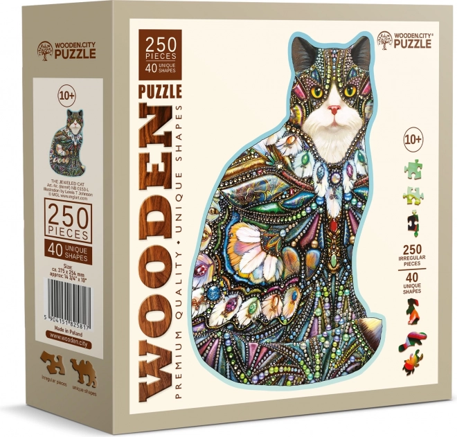 Holz-Puzzle Verzierte Katze 250 Teile