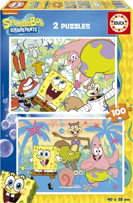 EDUCA Puzzle Spongebob 2x100 Teile