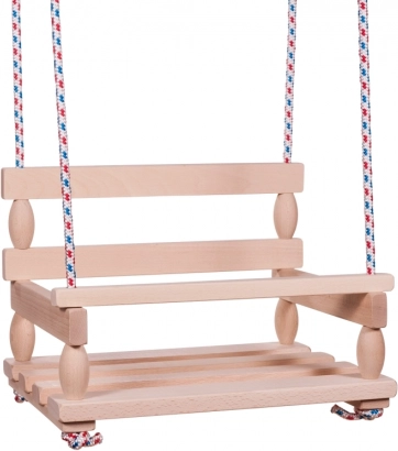 Natürliche Holzschaukel