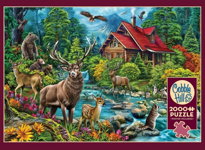 Cobble Hill Puzzle mit rotem Dach 2000 Teile