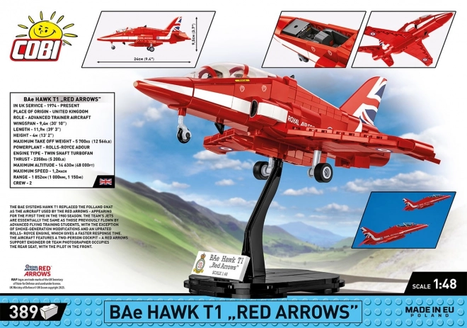 Cobi Bereitstellung BAE Hawk T1 Red Arrows Modellflugzeug