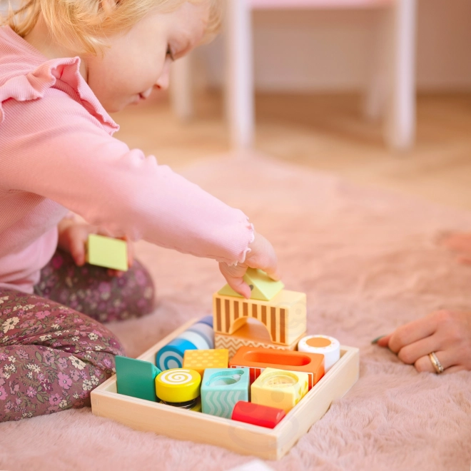 Klassische Welt Holzsensorik-Bausteine Montessori Set 14 Teile