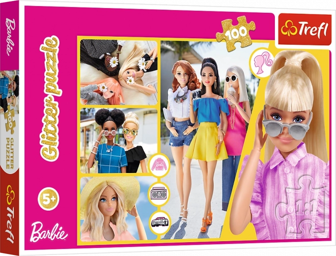 TREFL Barbie Glitzer Puzzle 100 Teile