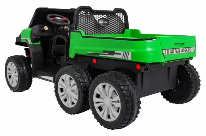 Bauernfahrzeug für 2 Kinder Grün + 4x4 + Fernsteuerung + Kipper + LED Audio