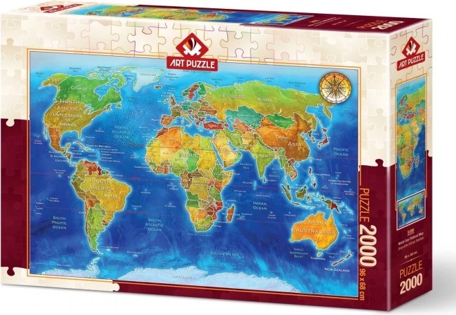 Politische Weltkarte Puzzle 2000 Teile