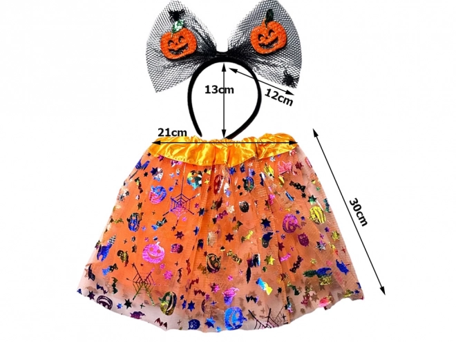 Halloween Tutu-Kleid Kürbis Stirnband