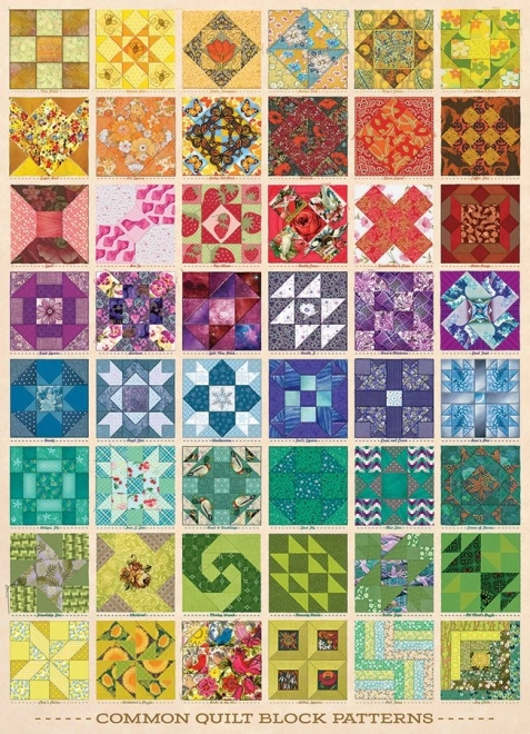 Puzzle Gewürfelte Steppdecken 1000 Teile Cobble Hill