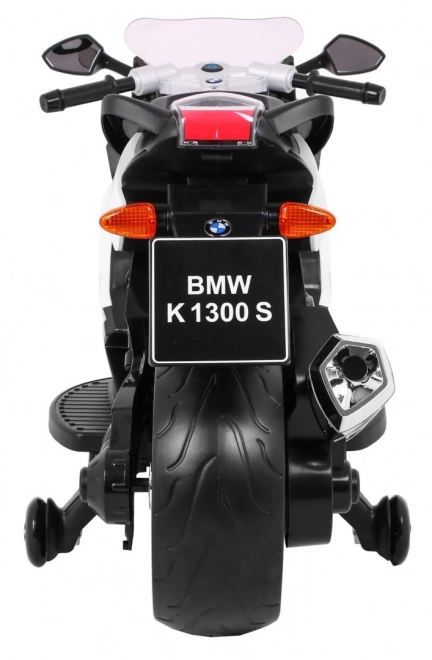 BMW K1300S Kinder Motorrad mit Batterie weiß + Stützräder + Geräusche Lichter + langsamer Start