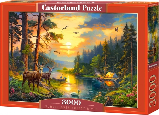 Castorland Puzzle Sonnenuntergang über dem Fluss 3000 Teile