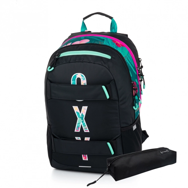 Schulrucksack Set mit Etui OXY Sport Tropic