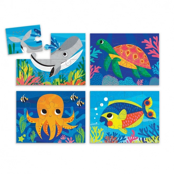 Mudpuppy Ozean Puzzle Set 4 in 1