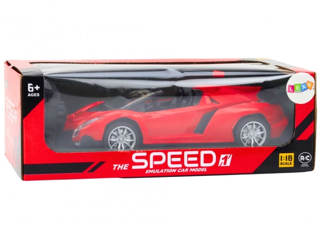 Fernbedienbares Sportauto RC 1:18 Rot