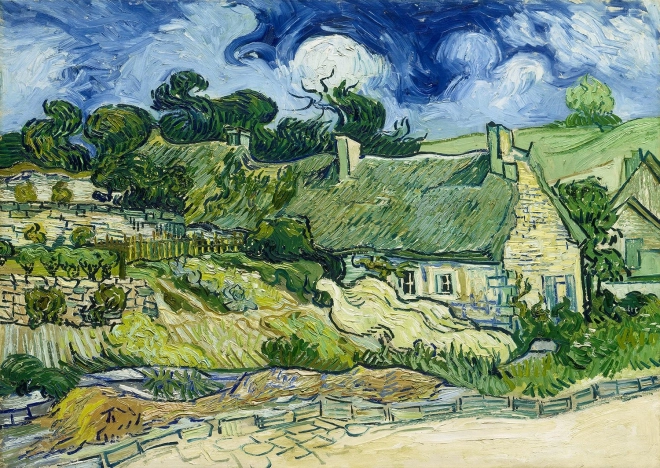 Vincent Van Gogh Puzzle - Cottages in Cordeville