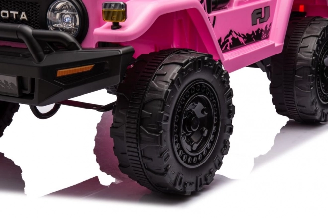 Elektrisches Kinderauto 4x4 - Rosa Toyota FJ