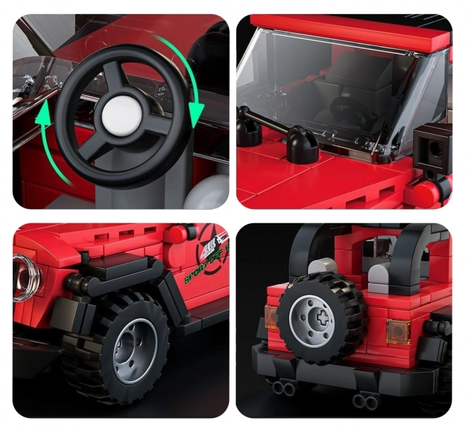Baustein-Set Geländewagen Rot