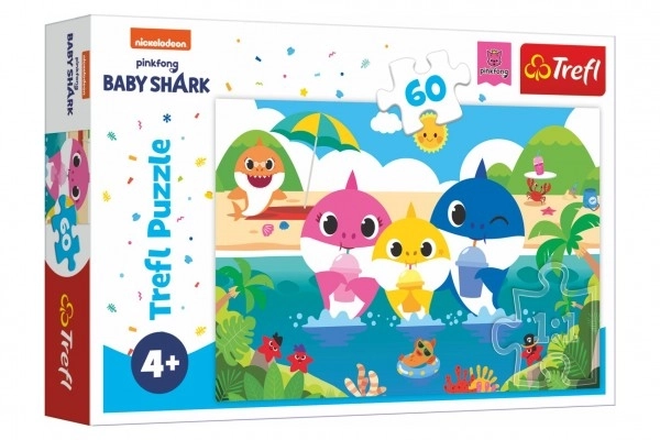 Puzzle Baby Shark auf Urlaub mit der Familie 60 Teile