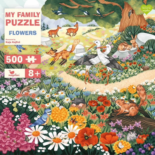 Magellan Puzzle Blumen und Waldtiere 500 Teile